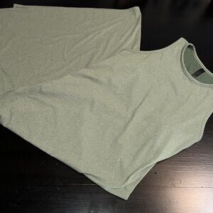 Kyoden Green Sleeveless Dress built-in bra